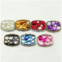 EC-PB-09 PILLBOX WITH STONE DECORATED